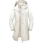 33,000ft Women's Waterproof Long Rain Coats with Mesh-Lind Breathable Rain Jacket with Hood Trench Coats Windbreaker