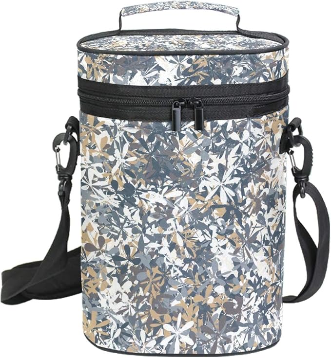 Natural Camouflage Insulated 2 Bottle Wine Tote Wine