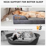 JOEJOY Medium Dog Bed Orthopedic Support Waterproof Cover 71x58x17 cm view 2