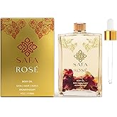 SAFA Rosé Oil - Organic Rose Essential Oil for Face, Body, Hair, Nails & Aromatherapy | After Shower Body Oil | Skin Moisturizer - Natural Scented Perfume for Women - 4 Fl Oz