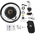 TOWOHIPPKI Electric Bicycle Conversion Kit, 72V 2000W Electric Bike Kit, 20" Rear Wheel Hub Motor 9-Gear Speeds E-Bike Conversion Kit with Mutifunction LCD Display