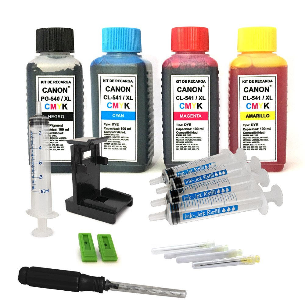 Kit de recarga para cartuchos de tinta Canon  XL XL negro