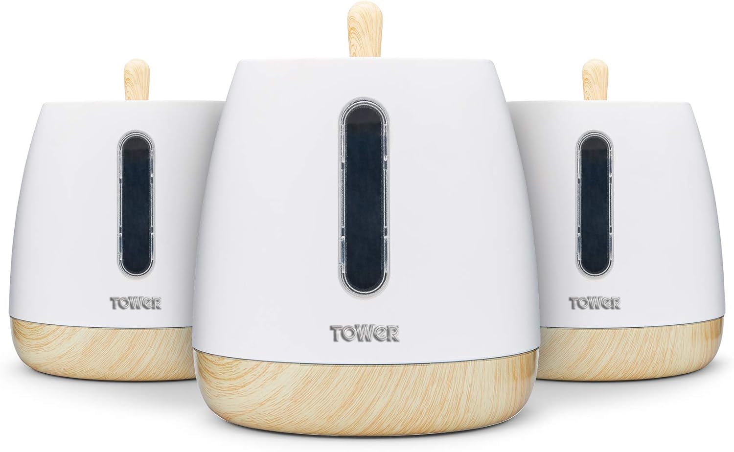 Tea Coffee Sugar Canisters With Silver Sparkle Diamante Bling Set Of 3 - View #14