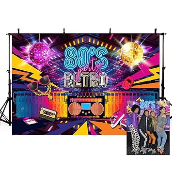 Mehofoto Retro Back To 80s Themed Party Decorations Amazon Co Uk