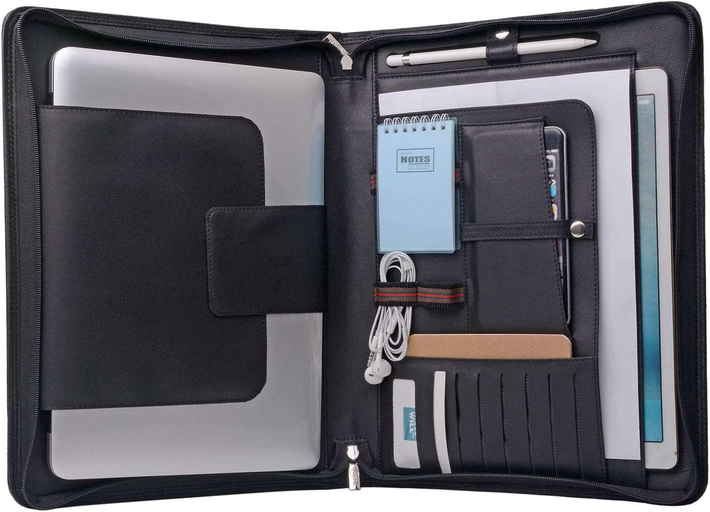 Laptop Portfolio Organizer Case for Surface Book 2 /MacBook Pro 15 inch, MacBook Laptop Folio Case with Organizer Pocket