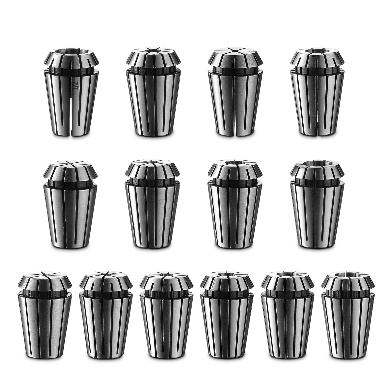 ER20 Router Collet, 14PCs, 1/16″ to 1/2″ CNC Engraving Router Bit Collet for Engraving Machine Tool, CNC Router, and Driver