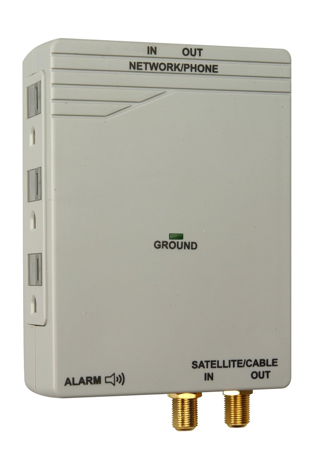 Woods 41204 6Outlet Surge Protector Wall Adapter Side Entry with Phone