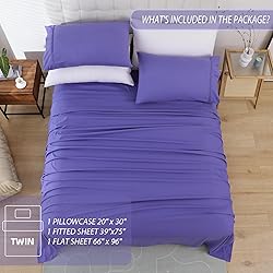Twin Sheet Set - 3 Piece Soft Breathable Bed Sheets