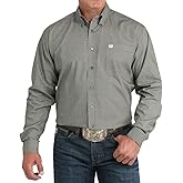 Cinch Men's Olive Diamond Print Shirt