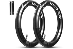 CALPALMY 12"/14"/16"/18"/20"/22"/24"/26"/28" Kids Bike Inner Tubes (2 Pack), Width Fit 1.75/1.95/2.125 with Schrader Valve, C