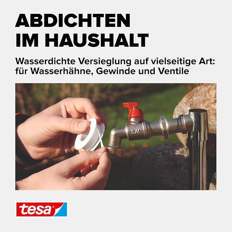 StopWater wasserfestes Dichtungsband - 12 m x 12 mm - Weiß