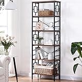 HOMISSUE Bookcase,6-Tier Tall Bookshelf Metal