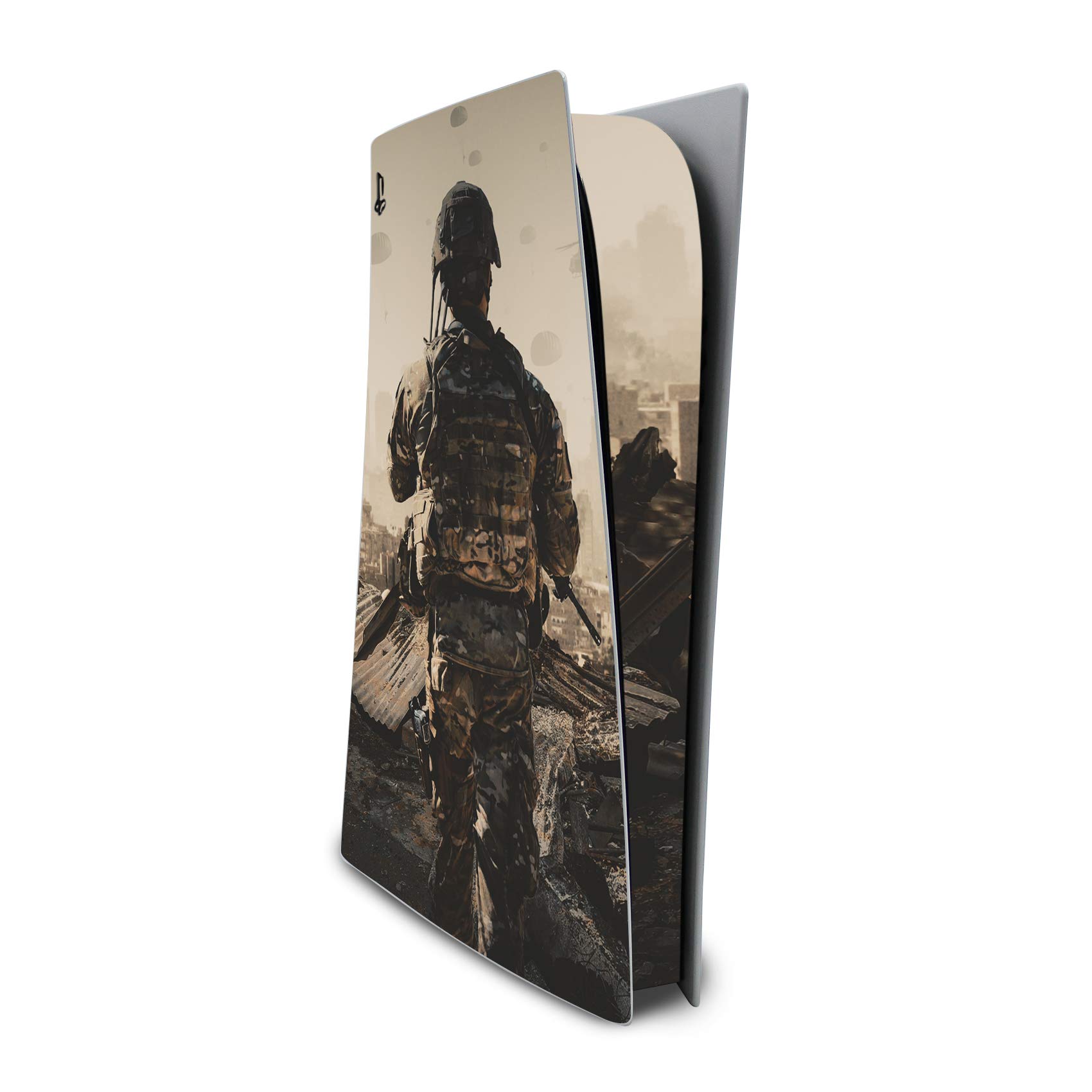 Finest Folia Screen Protector Compatible with PS5 Sticker Case for Games Console Case Sticker Vinyl Film Skin Against Scratches Design Cover RX040 (Disc Edition, No. 21 Battlefield)