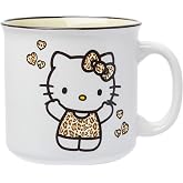Silver Buffalo Sanrio Hello Kitty Leopard Outfit, Ceramic Camper Mug, 20oz | 0.59 Liters