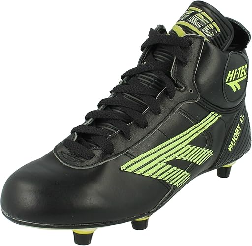 Mens HiTec Rugby Boots 'Rugby' Leather Black UK Shoe Size 7.5