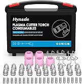 HYNADE 50Pcs Plasma Cutter Torch Consumables, AG60P Cutting Torch Tip Nozzles Kit with Box, For AG60 WSD60 AG60P and HYC500P