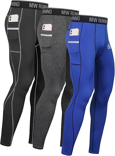 Amazon.com: MeetHoo Men's Compression Pants, Cool Dry Athletic Leggings Base Layer Workout 