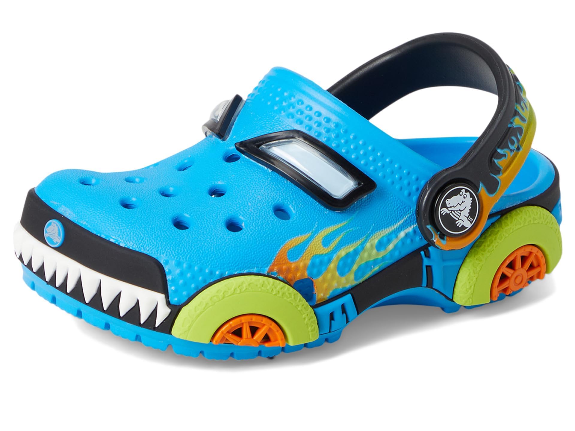 Crocs Unisex Kinder Classic IAM Monster Truck Cg T Clog, Neon Ocean, 19/20 EU 7