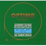 Optima 24 K Gold Plated Acoustic Guitar Strings .010-.047
