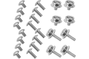 Toyvian 24pcs Rugby Helmet Screws Stainless Steel Football Facemask Screws Helmet Hardware Kit for Ice