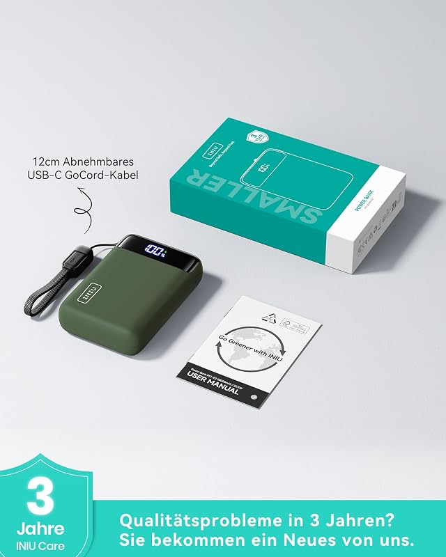 20000mAh Power Bank, Klein 22.5W Schnellladung Externe Handyakkus