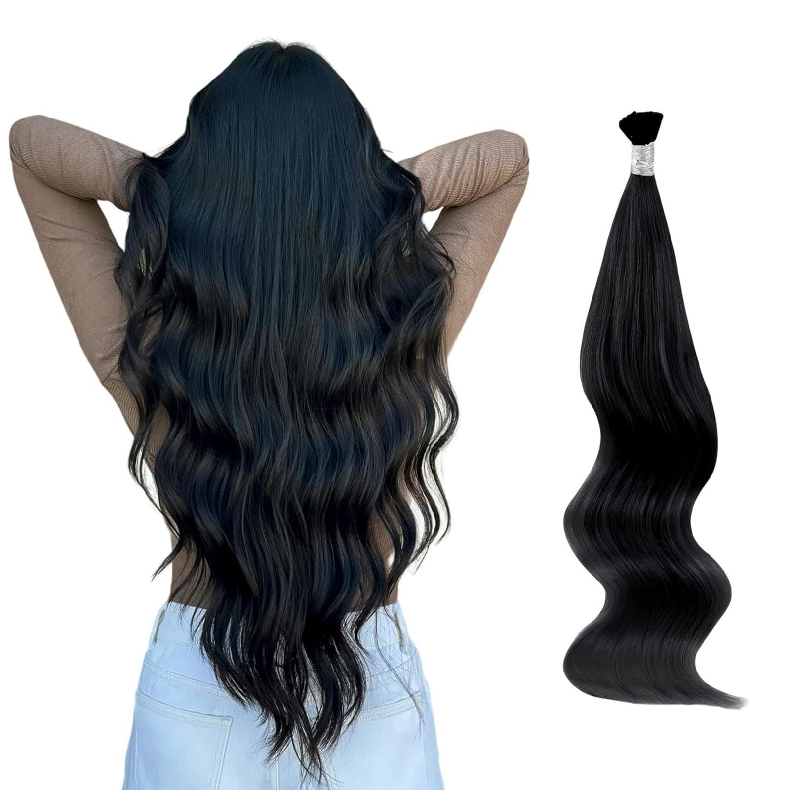 ABH AmazingBeauty Hair I Tip Hair Extensions Human Hair 50g 50strands Straight Color 1 Jet Black Hair Extensions Invisible Silky Straight Remy Natural Hair Extensions Tips 20 Inch โ image 1