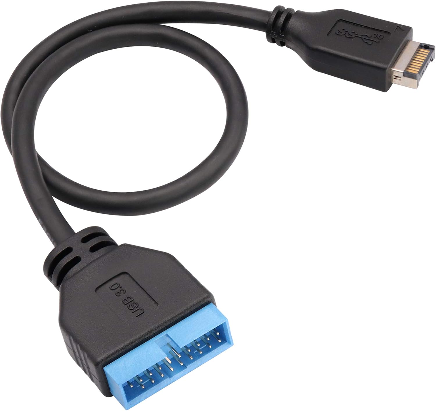 zdyCGTime USB 3.1 Front Panel Header to USB 3.0 20Pin Header Motherboard Extension Cable Adapter,Compatible with ASUS/STRIX Z270I/Z270G,etc.(30cm/Black)