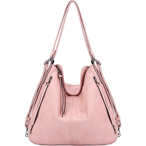 Hobo Bags for Women Pu Leather Purses and Handbags Large Hobo Purse with Tassel (KL2229 401#BLACK)