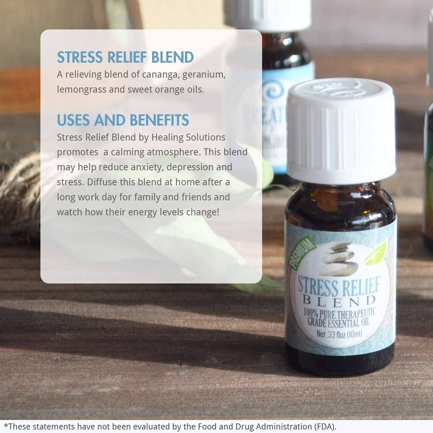 Stress Relief Blend Essential Oil - 100% Pure Therapeutic Grade Stress Relief Blend Oil - 10ml: Home & Kitchen