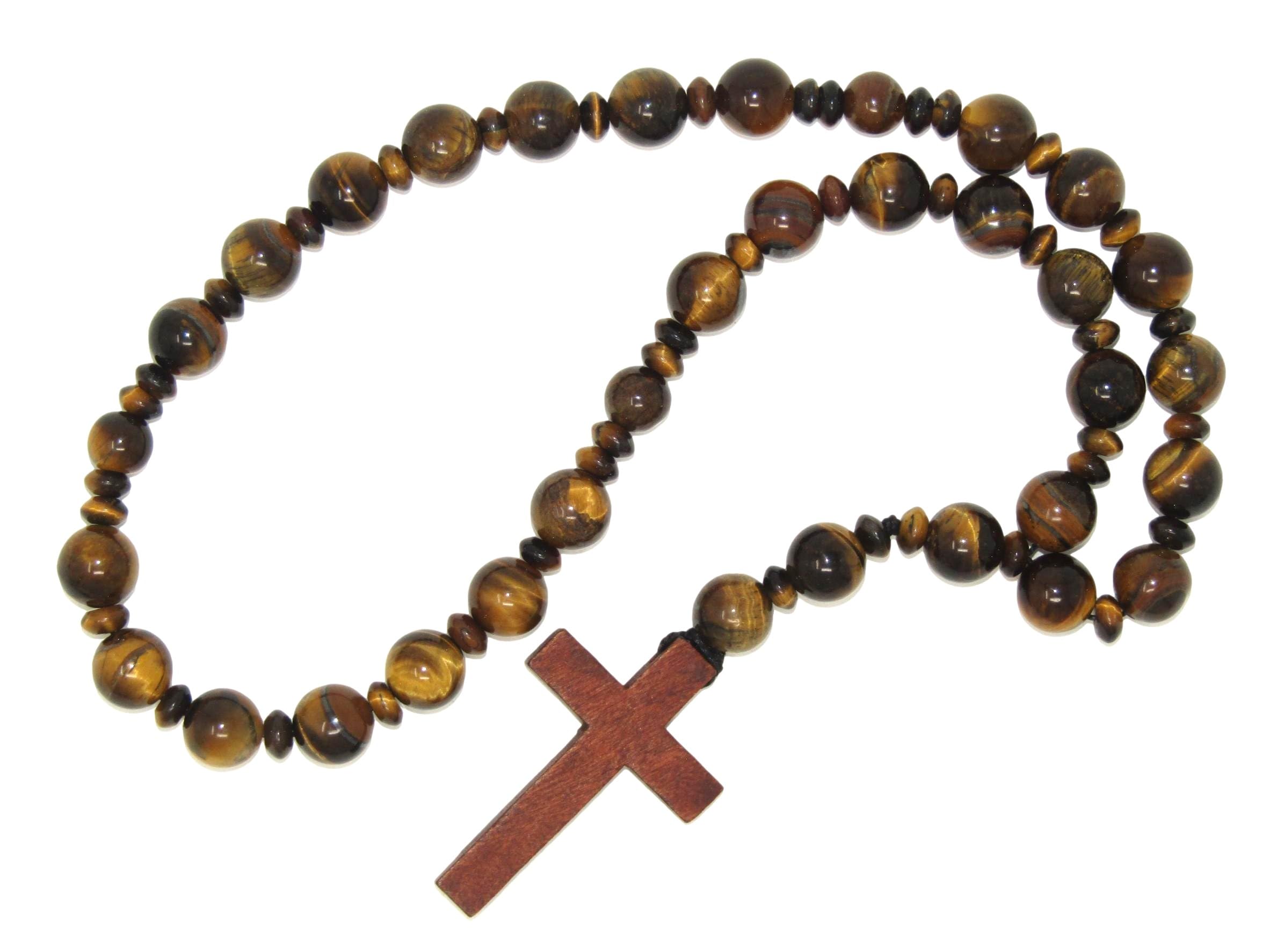 854 Anglican Prayer Beads, Anglican Rosary, Anglican Chaplet, 10mm Tiger Eye Gemstone Beads Handmade Design by Jeannieparnell
