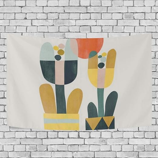 Zara Decor Tapiz De Pared Con Dos Flores Para Colgar En La Pared