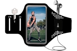 MOVOYEE Armband for Cell Phone Running Armband Phone Holder for iPhone Armband 11 12 13 Pro Max XS X XR 10 8 7 6s Plus SE Smartphone ID,Phone Armband Sleeve Fit Sport Exercise Workout Black Arm Band