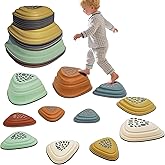 LilStones Kids Balance Stepping Stones Triangular 11PCS Non-Slip Toddler Stepping Stones for Ages 3-8 Years – Durable & Fully Rounded Edges