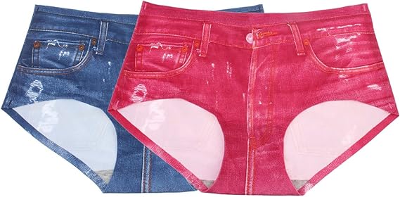 ウニヤ Uniya レディース 3色 ショーツ おしゃれ な デニム風 パンツ 赤 青 ２色セット ショートパンツ 通販 Amazon