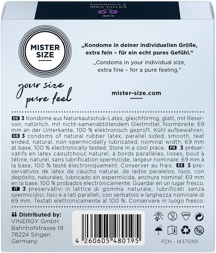 MISTER SIZE 69mm Ultra-Sensitive Condoms for Men, Extra Thin - Image 3