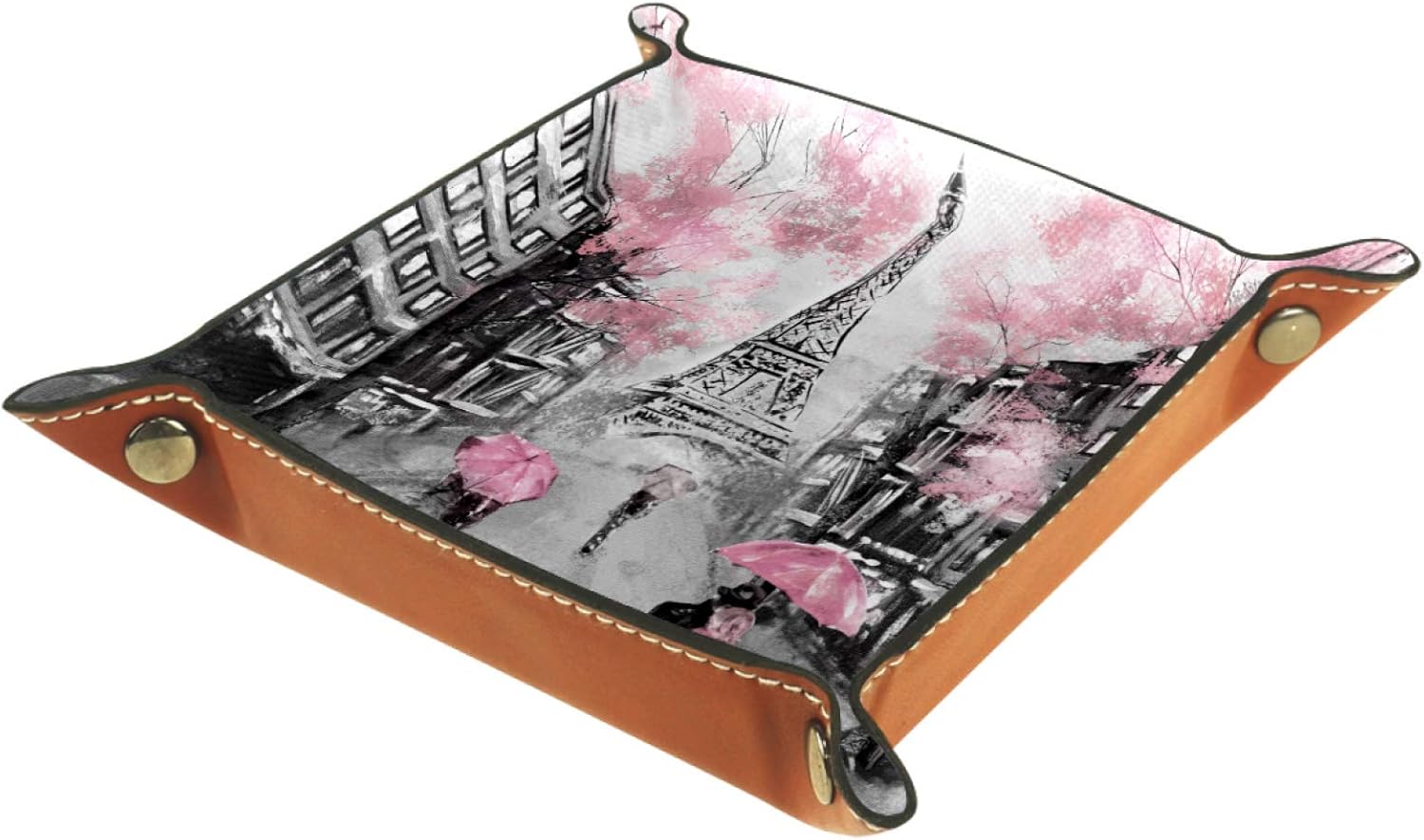 Kleine Aufbewahrungsbox,Herren-Valet-Tablett,Ölgemälde Rosa Paris