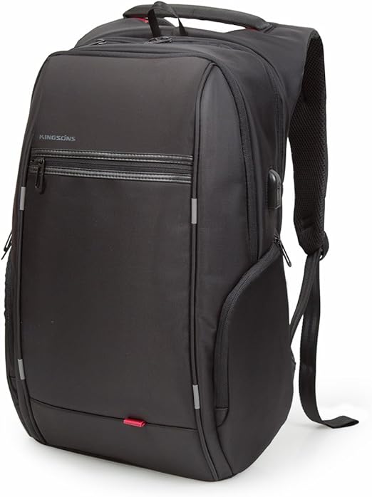 BAGSMART 15.6" Soft Light Waterresistance Laptop Backpack with USB