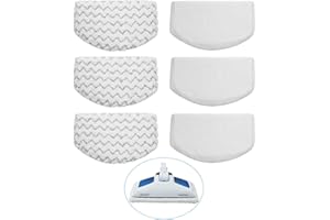 Extolife 6 Pack Steam Mop Replacement Pads for Bissell Powerfresh Steam Mop 1940 1806 1544 2075 2685A 2181 2814 Series, Model 19402 19404 19408 19409 1940A 1940F 1940Q 1940T 1940W B0006 B0017 2075A