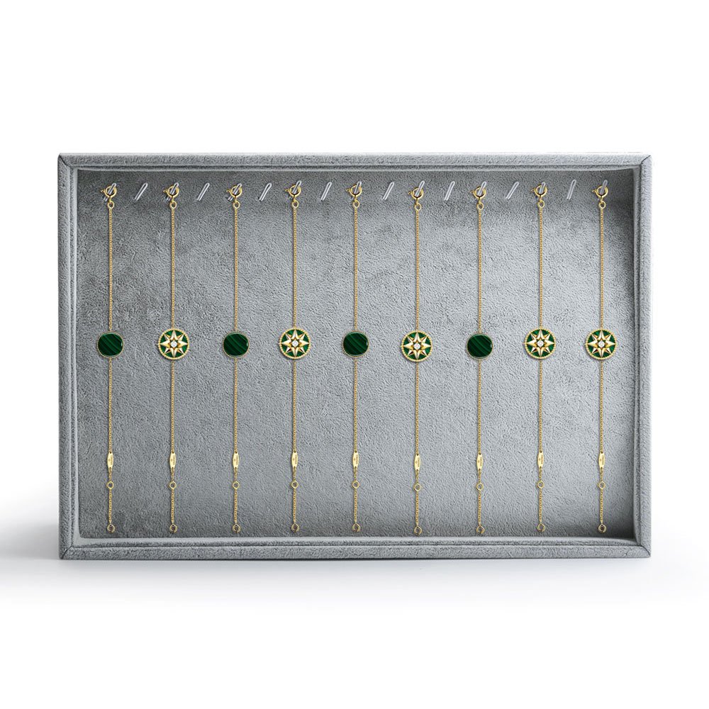 Photo 1 of Oirlv Velvet Stackable Jewelry Display Trays Showcase Jewelry Organizer Storage Trays(necklace display)