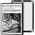 Beshdomp Vintage I Love Sleeping Posters Black And White Newspaper Canvas Wall Art New York Times Magazine Headline Prints Painting For Home Bedroom Dorm Bar Cart Wall Decor 12x16in Framed