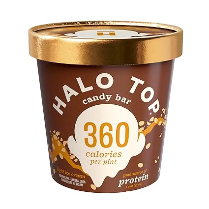 Halo Top, Candy Bar Ice Cream, Pint (8 