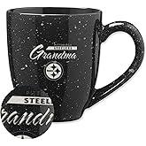 Rico Industries NFL unisex-adult NFL Football Grandma16 oz Team Color Laser Engraved Speckled Ceramic Coffee Mug