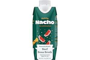 Made by Nacho Bone Broth Cat Food Topper for Hydration and Picky Eaters - Add Protein and Flavor to Your Dry Cat Food – Supports Optimal Nutrition, Digestion, Skin & Coat, 11 oz. (Pack of 4), Beef