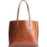 Portland Leather Goods August Tote – Handmade from the Finest Full-Grain Hides – Large Interior Pocket & Interior Key Loop