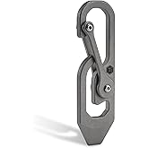 KeyUnity Titanium Carabiner Keychain Tool, 3 Functions in 1 Multitool for Everyday Carry (KU04)