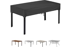 TOHONFOO Rectangular Patio Table Cover - Waterproof Anti-UV Outdoor Dining Table Cover - Outdoor Patio Furniture Cover 80" L 