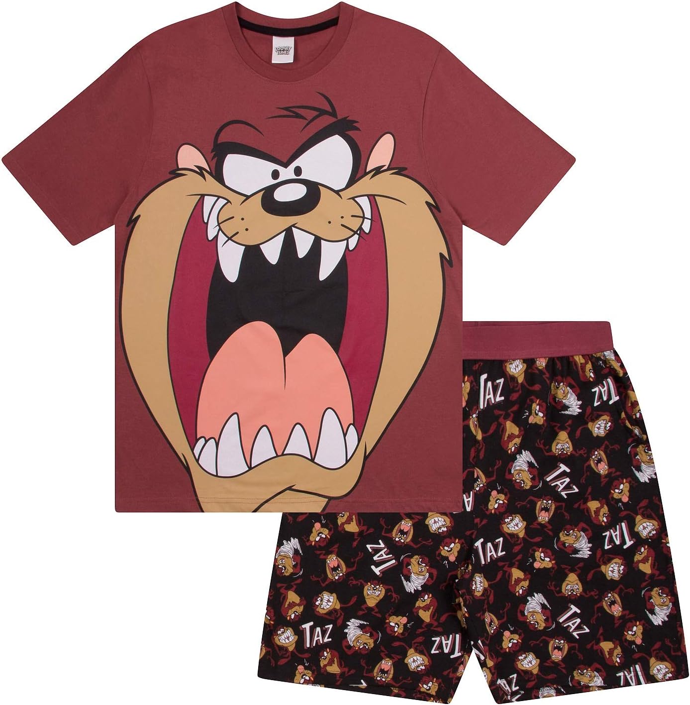 Looney Tunes Space Jam Taz Official Gift Boys Kids Loungewear Short Pyjamas