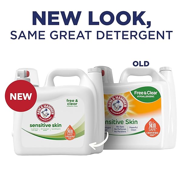 ARM & HAMMER SENSITIVE SKIN FREE CLEAR, 170 LOADS LIQUID LAUNDRY DETERGENT, 170 FL OZ