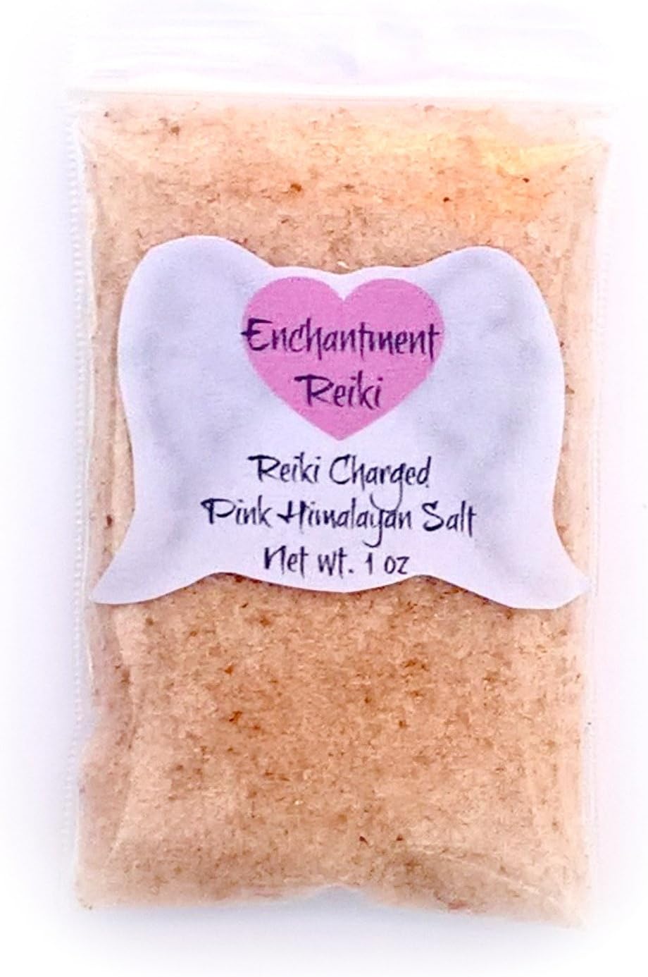 Very Small 1 oz net wt. Reiki Charged Pink Himalayan Halite Salt Bag for Home Cleansing Smudging Purification