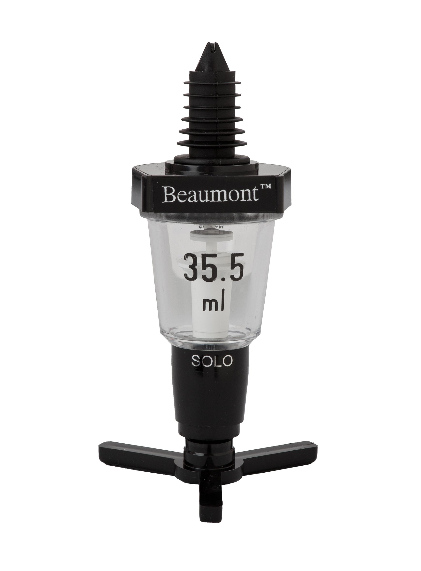 Beaumont Black Solo Spirit Drinks Measure 35.5ml - Bar Measuring Tools CZ339